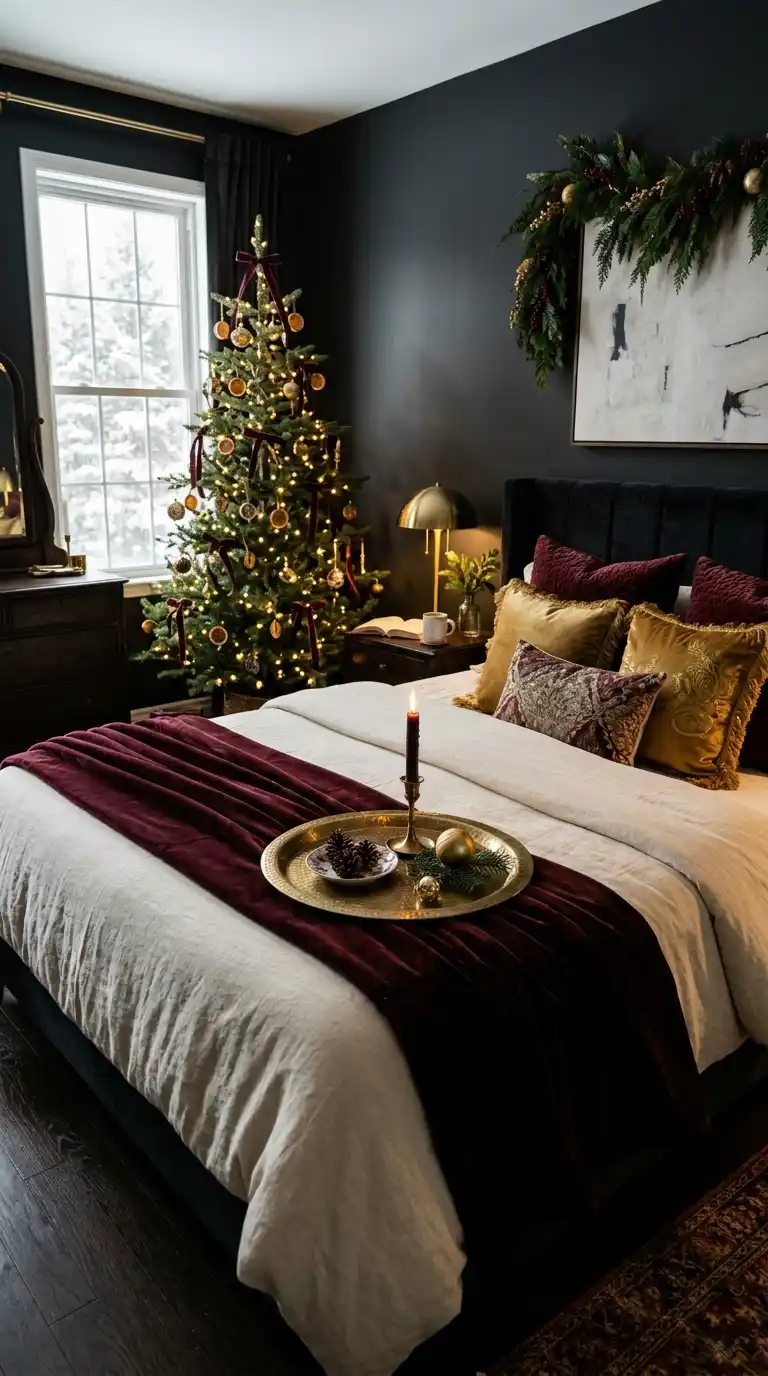 Luxe Gold And Burgundy Accents