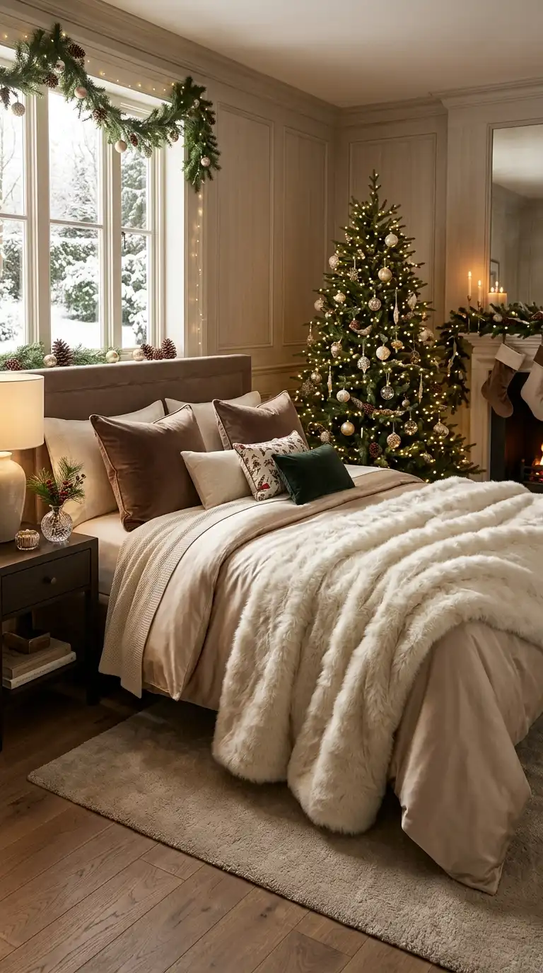 Luxurious Christmas Bedding With Faux Fur