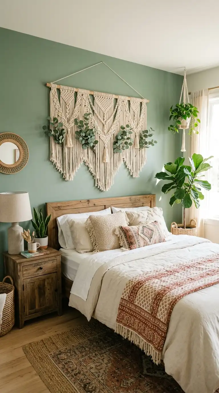 Macrame Wall Hanging With Vines
