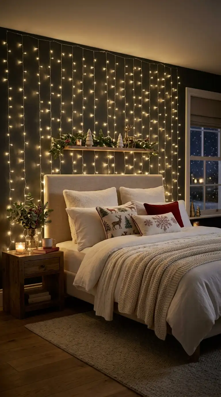Magical Twinkling Lights Around Headboards
