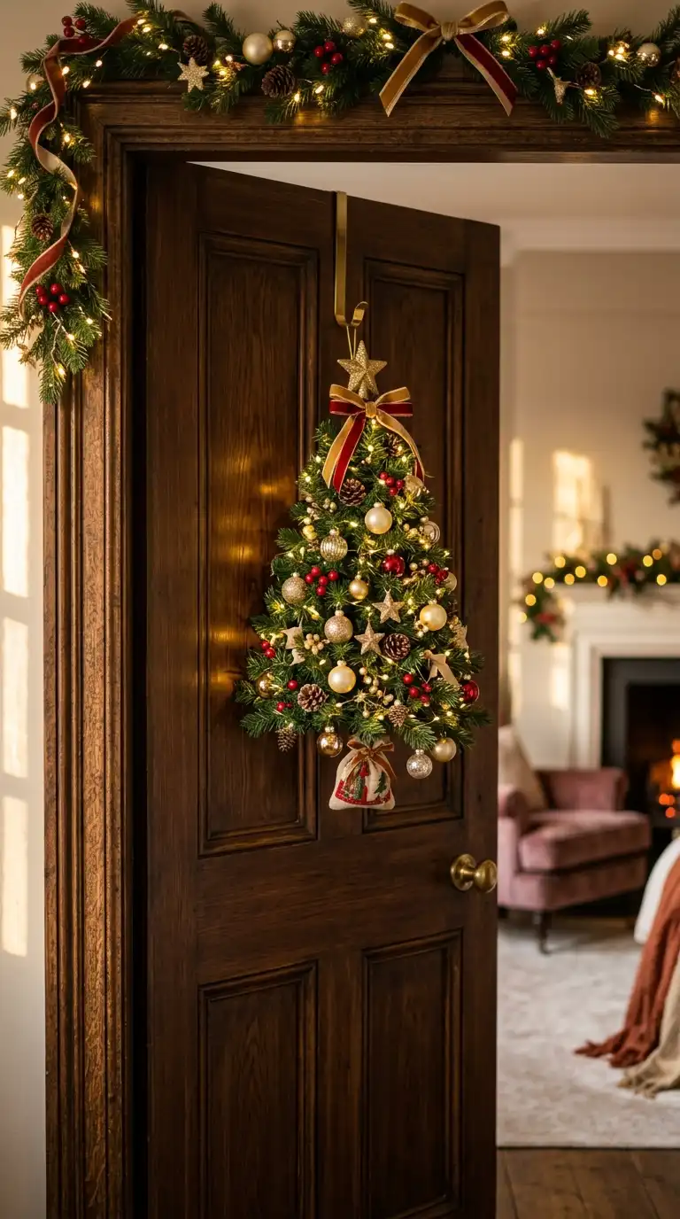 Miniature Christmas Tree Door Decoration