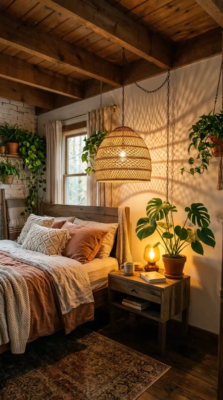 Rattan Pendant With Soft Lighting