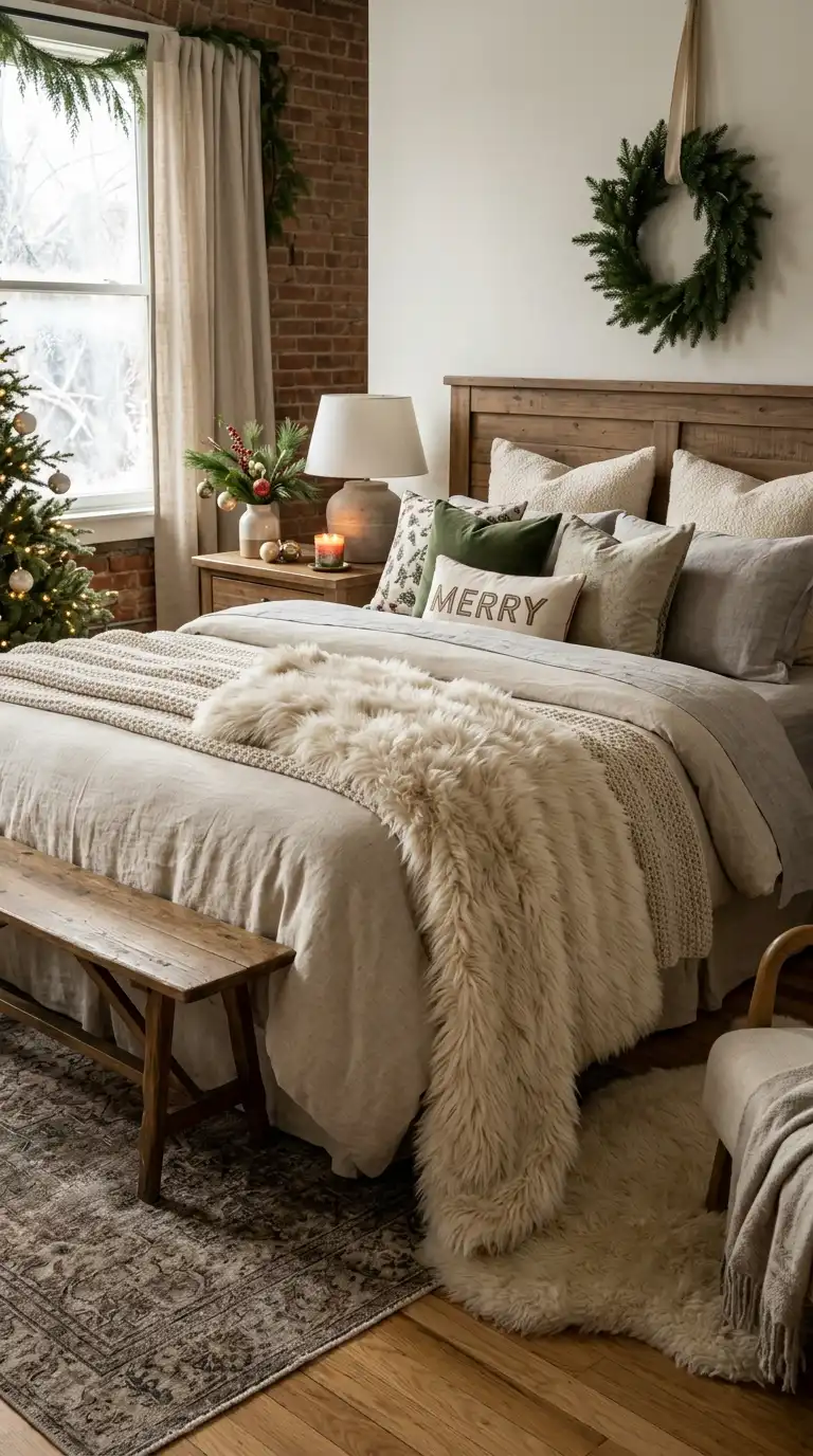 Soft Cream Faux Fur Throws