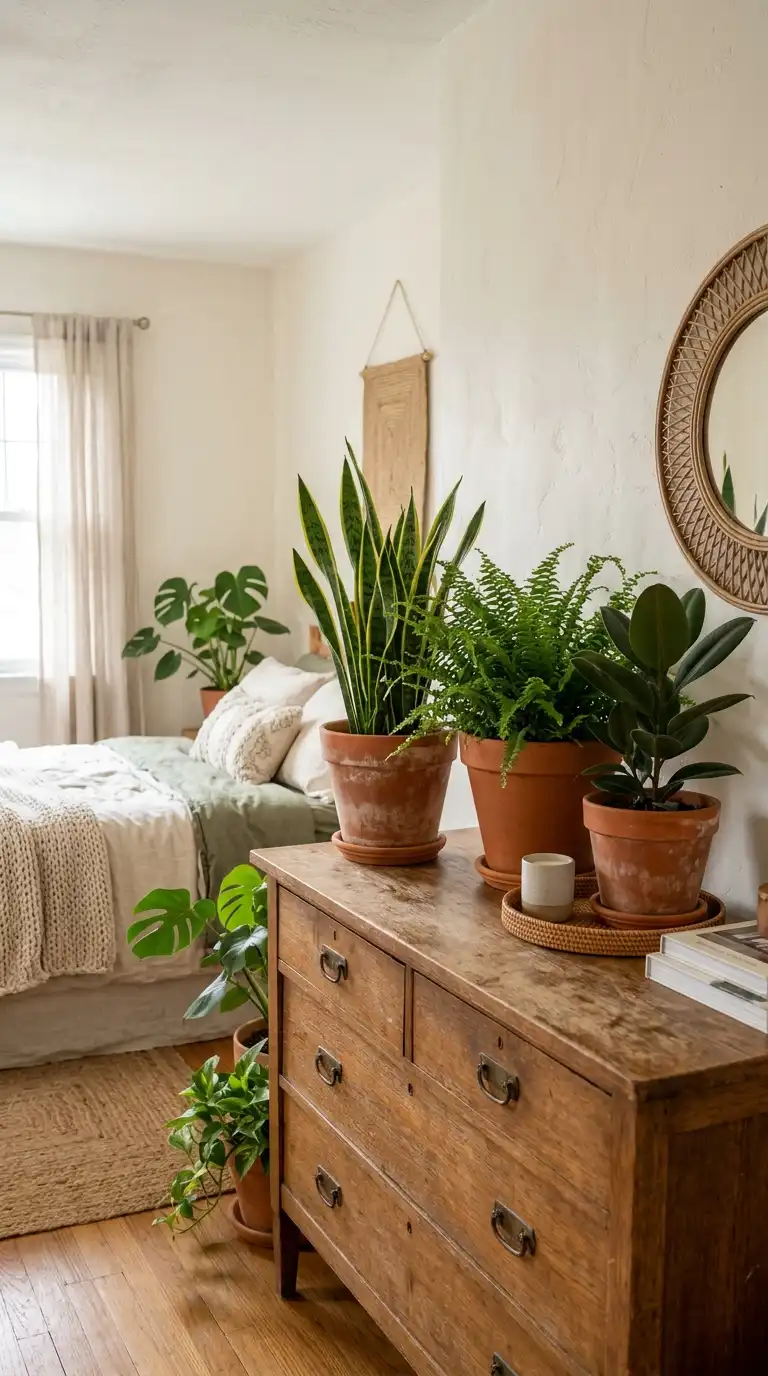 Terracotta Pots With Lush Plants