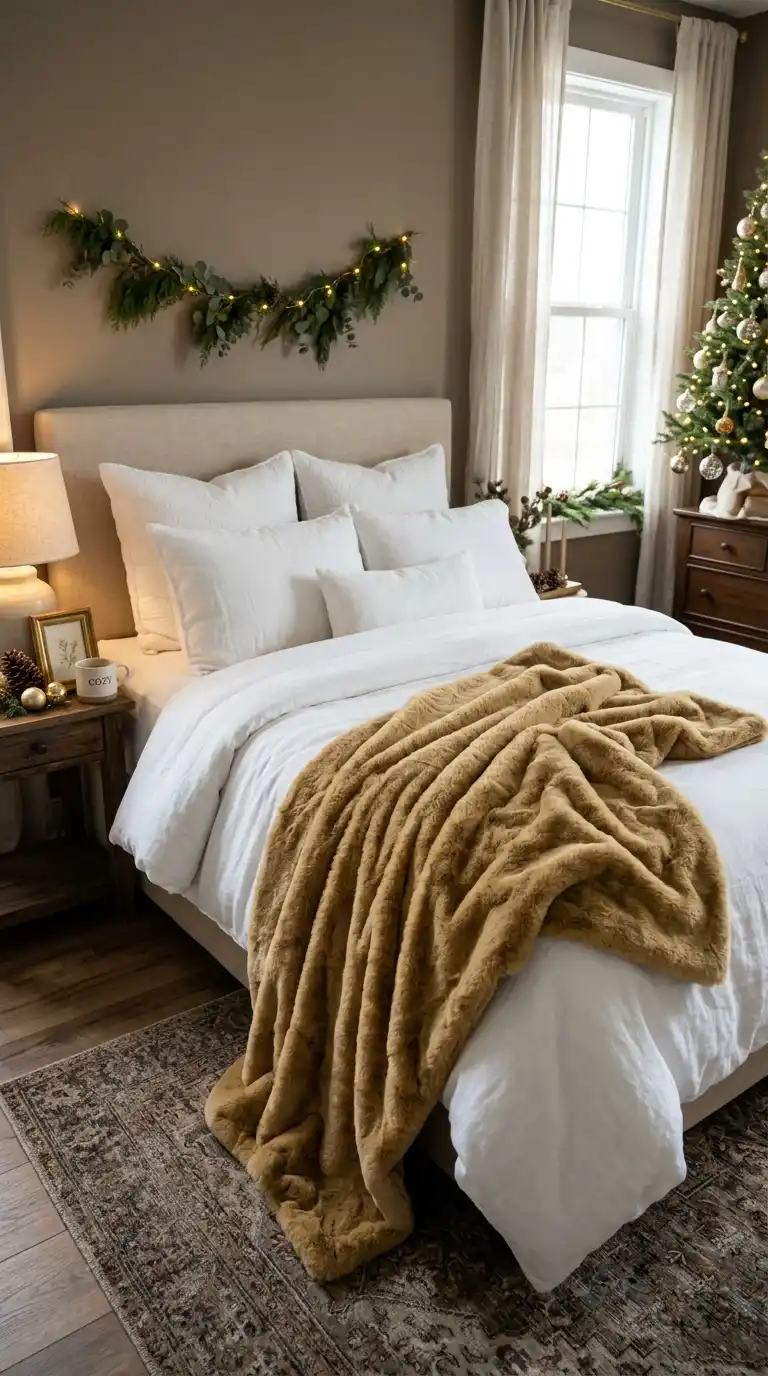 Textured Gold Throw Blanket