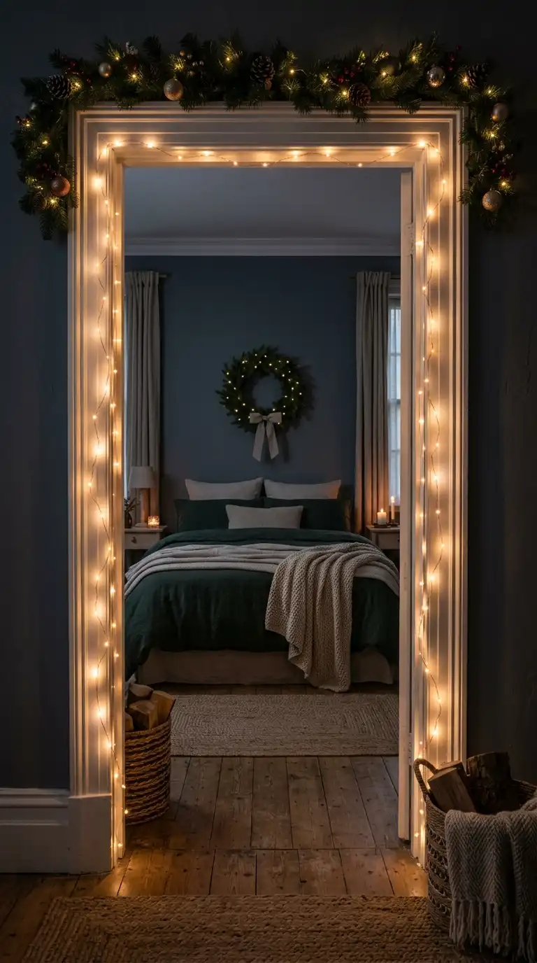 Twinkling Fairy Light Door Frame