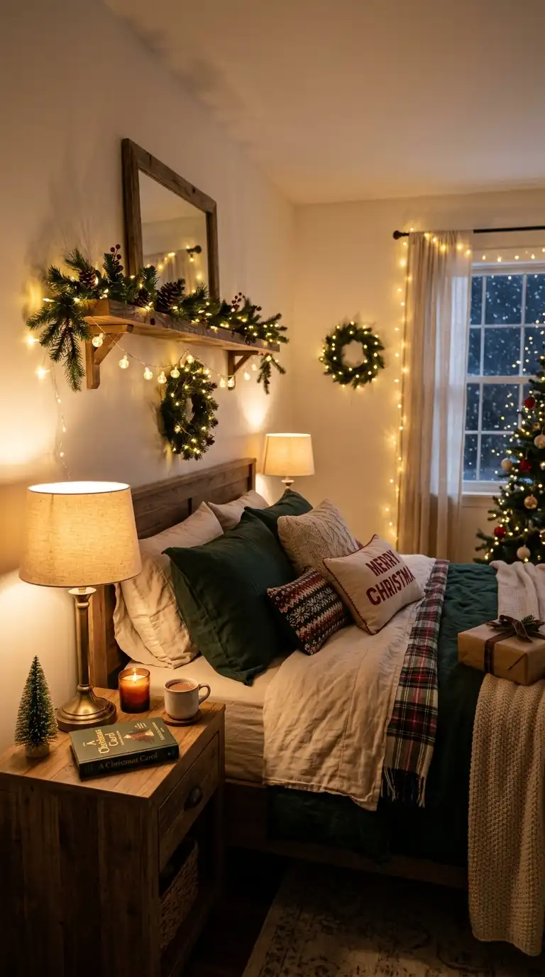 Warm White Christmas Bedroom Lighting